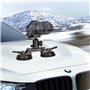 Professionnel Ventouse Charge 10Kg pour Caméra Appareil Photo Reflex Caméscopes Support Voiture avec Rotule à 360° et Plaque de 