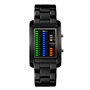 FeiWen Mode Binaire Digital Montre Bracelet de Hommes 50M Étanche Unique Rectangulaire Acier Inoxydable de la Lunette et Ruban M