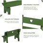 VOSAREA Miniature Banc de Jardin en Bois Petit Meuble pour Maison de PoupéE 16.5x12.5cm Minuscule Chaise Verte Micro Paysage Jar