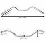 4 mm ergonomique pour vélo femme et homme Guidon de vélo argenté en aluminium rétro pour homme et fe