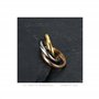 BOBIJOO Jewelry - Bague Femme Homme 3 Anneaux Entrelacés Acier Plaqué Doré Or PVD Argent Jaune Rose Mariage Alliance - 63 (10 US