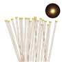 Evemodel C0402WM Lot de 20 ampoules LED SMD Blanc chaud 0402 + fil en cuivre 20 cm