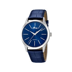 LOTUS Montre pour Homme 15961/A Minimalist Boîtier en Acier Inoxydable Gris Bracelet en Cuir Noir