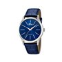 LOTUS Montre pour Homme 15961/A Minimalist Boîtier en Acier Inoxydable Gris Bracelet en Cuir Noir