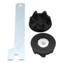 FEVERWORK 2Pcs Mélangeur En Caoutchouc Coupleur Engrenage Embrayage Avec Outil De Suppression Pour Kitchenaid 9704230