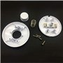 FUJIE 1 Pcs Interrupteur à pied rond Blanc Interrupteur à commande au pied pour Lampadaire Et Lampe De Table