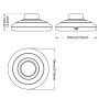 FUJIE 1 Pcs Interrupteur à pied rond Blanc Interrupteur à commande au pied pour Lampadaire Et Lampe De Table