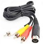 WICAREYO AV Câble Audio Vidéo Composite pour Genesis Mega Drive 1 et Câble AV Audio Vidéo 6 pieds 9 Broches pour Genesis Mega Dr