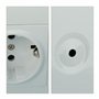 Relaxdays, Blanc Armoire de Toilette 1 Porte Miroir 3Tablettes Prise Courant Meuble Mural Placard SDB, 55x35x12 cm, HLP 55 x 35 