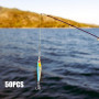 Pivot De Pêche 50 PCS 2 # 4 # 5 # 6 # 8 # en Acier Inoxydable Emerillons Connecteur/Agrafes de Pêche Roulants avec Quick Lock-Ou