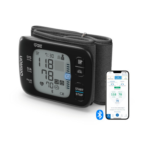 OMRON RS7 Intelli IT Tensiomètre au poignet avec Connexion Bluetooth