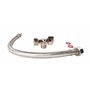 SOMATHERM FOR YOU - Kit de raccordement WC complet avec un robinet de WC équerre 1/4 de tour nickelé 12/17 (3/8'')