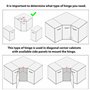 AERZETIX - C41047 - Lot de 2 charnières invisibles clipsables pour éléments d'angle à 45° pour porte de meuble rentrant complète