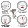 AERZETIX - C41047 - Lot de 2 charnières invisibles clipsables pour éléments d'angle à 45° pour porte de meuble rentrant complète