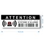 imaggge.com Lot de 12 Autocollants et Un Panneau Aluminium carré 15 cm - Attention Alarme électronique - Dissuasif pour Les Vole