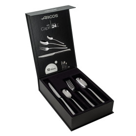 ARCOS Ensemble de Couverts 24 Pièces. Service Complet pour 6 Personnes. Inclut 6 Cuillères. 6 Couteaux. 6 Fourchettes. 6 Cuillèr