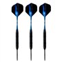 Hopewey Jeu de flèches de fléchettes en Acier, 3 pièces, Steeldarts de 23 grammes avec Pointe en métal, Corps en Fer antiglisse 