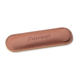 Kaweco Eco Brandy Étui en cuir pour stylo compatible avec la série Liliput I Étui d'écriture en cuir véritable avec beau gaufrag