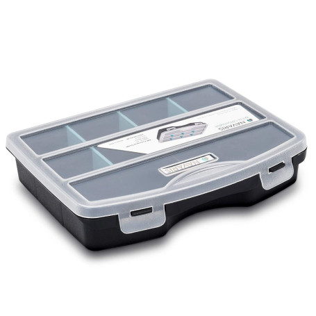 Navaris Organiseur Outils Vide - Boîte à Outil à Empiler - 19 x 15 x 4 cm - Valise Empilable pour Rangement Multiple avec Cases