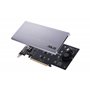 ASUS Hyper M.2 X16 PCIe 3.0 X4 Carte d'extension V2 Prend en Charge 4 NVMe M.2 (2242/2260/2280/22110) jusqu'à 128 Gbps pour Inte