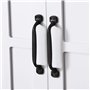 HOMCOM Armoire Haute Murale de Salle de Bain ou WC Placard 2 Portes 2 étagères Niche dim. 60L x 20l x 58H cm MDF Panneaux Partic
