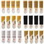 24PCS Chaussettes de Chaise tricoté avec Chat Mignon Pattes Design 6 Motifs Meubles Jambe Caps Anti Scratch Anti-Bruit Chaise Ja