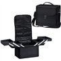 Joligrace Trousse de maquillage de voyage avec bandoulière Noir