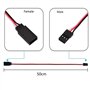 Lot de 10 rallonges de servo à 3 broches de 50 cm avec câble de 50 cm pour pièces de connexion servo RC Futaba JR