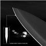 hecef Couteau Cuisine Professionnelle, 6 Pièces Set Couteaux de Cuisine Noirs en Acier Inoxydable à Haute Résistance, avec Manch