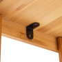 Équerres de Fixation 1"x1"x0.6", STARVAST 50PCS Équerre Angle,Support en Forme de L Noir Équerre pour Étagère en Bois, Armoire, 