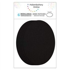 6 Patchs genouillères Noir enfant en fer thermo-adhésif. Coudières pour protéger vos vêtements et réparer les pantalons