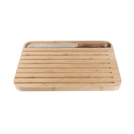 Pebbly - Grande Planche à Pain en Bambou Naturel - 32 x 26 cm - Avec Couteau à Pain Aimanté sur la Planche - Pratique pour Optim Pebbly - Grande Planche à Pain en Bambou Naturel - 32 x 26 cm - Avec Couteau à Pain Aimanté sur la Planche - Pratique pour Optim