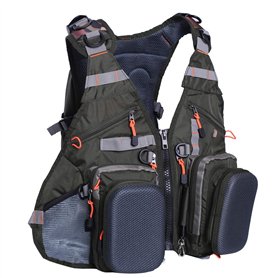 Gilet de pêche à la mouche réglable et respirant avec ressort rétractable pour homme et femme