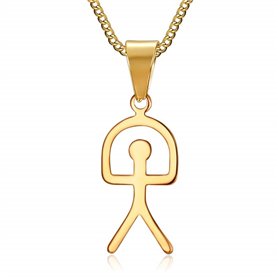 BOBIJOO Jewelry - Pendentif Indalo Homme Femme Chance Espagnol Gipsy Acier Or Doré Plaqué Chaîne