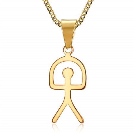 BOBIJOO Jewelry - Pendentif Indalo Homme Femme Chance Espagnol Gipsy Acier Or Doré Plaqué Chaîne