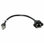 vhbw Câble de rallonge LAN Ethernet RJ45 mâle vers femelle - Rallonge Cat6 avec prise encastrée, 0,3 m noir
