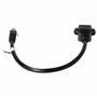 vhbw Câble de rallonge LAN Ethernet RJ45 mâle vers femelle - Rallonge Cat6 avec prise encastrée, 0,3 m noir