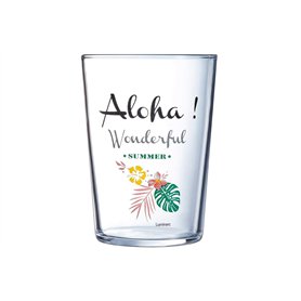 6 verres à eau 50 cl - SUMMER TIME IBISCUS - LUMINARC