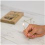 Lot de 100 mèches de bougies durables en chanvre renouvelable et cire d'abeille naturelle sans paraffine (10 cm) avec porte-mèch