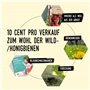 Lot de 100 mèches de bougies durables en chanvre renouvelable et cire d'abeille naturelle sans paraffine (10 cm) avec porte-mèch