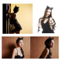 JZK 6 x Noir Oreilles de Chat Serre Tete Chat Bandeau de Fête pour Noël Halloween Accessoires de Costume et Décoration Quotidien