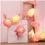 Fantasee Guirlande lumineuse à LED en forme de rose à piles pour mariage