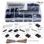 Preciva Dupont Outil de Sertissage AWG26-18 Sertisseuse à Cliquet avec 1550PCS Mâle/Femelle Connecteurs à broches 0,1-1,0mm² et 
