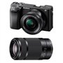 Kit Photo Personnalise cree a l'aide de SONY Alpha 6400 Noir + 16-50 + 55-210
