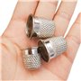 CAILI 20 Dés à Coudre en Métal Argenté, Dés à Coudre Vintage, Petits Outils Couramment Utilisés pour Coudre à La Main, pour Trav