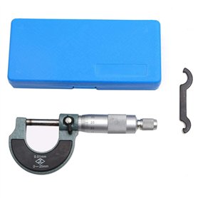 Micromètre Externe Métrique 0-25mm Haute précision Génie métallurgique et mécanicien automobile Outil de mesure TOPWAY 401301