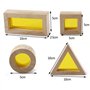 BOHS Blocs Arc-en-Ciel Acryliques (24 pcs) - Jouets Éducatifs en Bois pour Tout-Petits - Idéal pour Table Lumineuse ou Fenêtre E