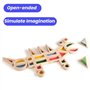 BOHS Blocs Arc-en-Ciel Acryliques (24 pcs) - Jouets Éducatifs en Bois pour Tout-Petits - Idéal pour Table Lumineuse ou Fenêtre E