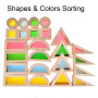 BOHS Blocs Arc-en-Ciel Acryliques (24 pcs) - Jouets Éducatifs en Bois pour Tout-Petits - Idéal pour Table Lumineuse ou Fenêtre E