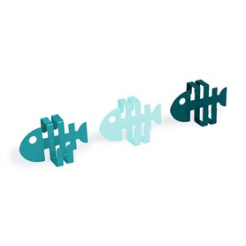 Balvi Accroche-torchon Fish Set de 3 accroche-torchons en Forme de Poisson pour tiroirs de Cuisine Mé